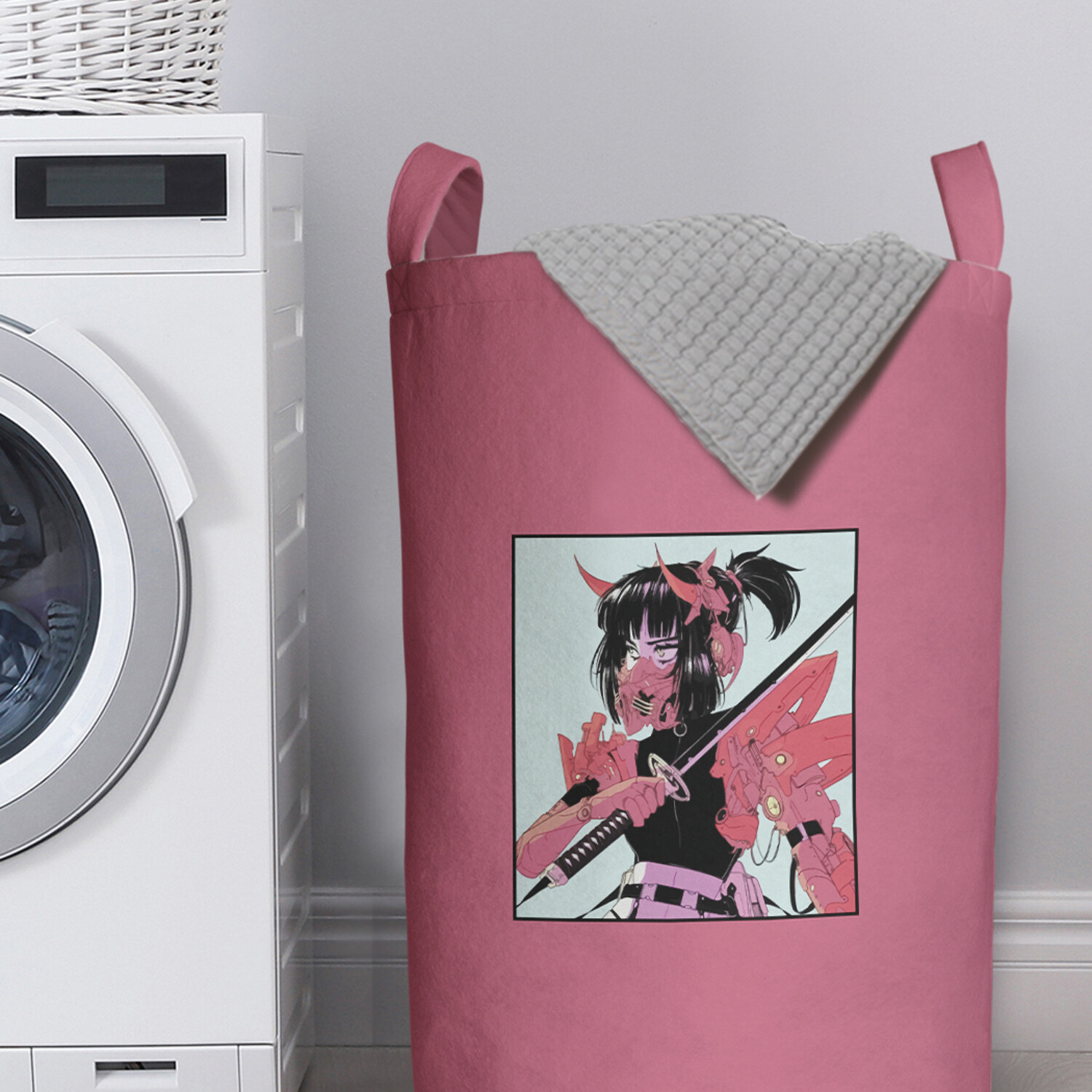 

Корзина для хранения вещей JoyArty "Девушка самурай" 40x60 см, Розовый, Девушка самурай