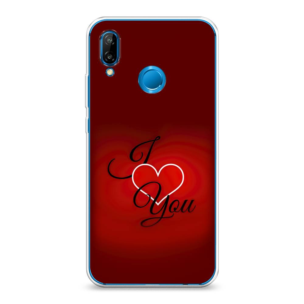 

Чехол Awog на Huawei Nova 3E "I love you 3", Красный;черный, 65650-6