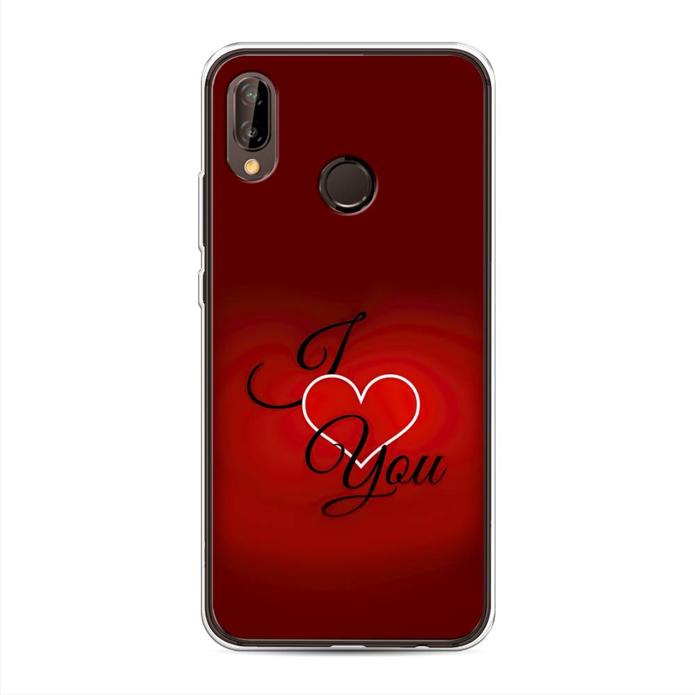 

Чехол Awog на Huawei Nova 3 "I love you 3", Красный;черный, 66150-6