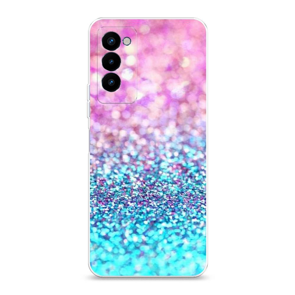 

Чехол Awog "Розово-голубые глиттеры рисунок" для Tecno Camon 18P