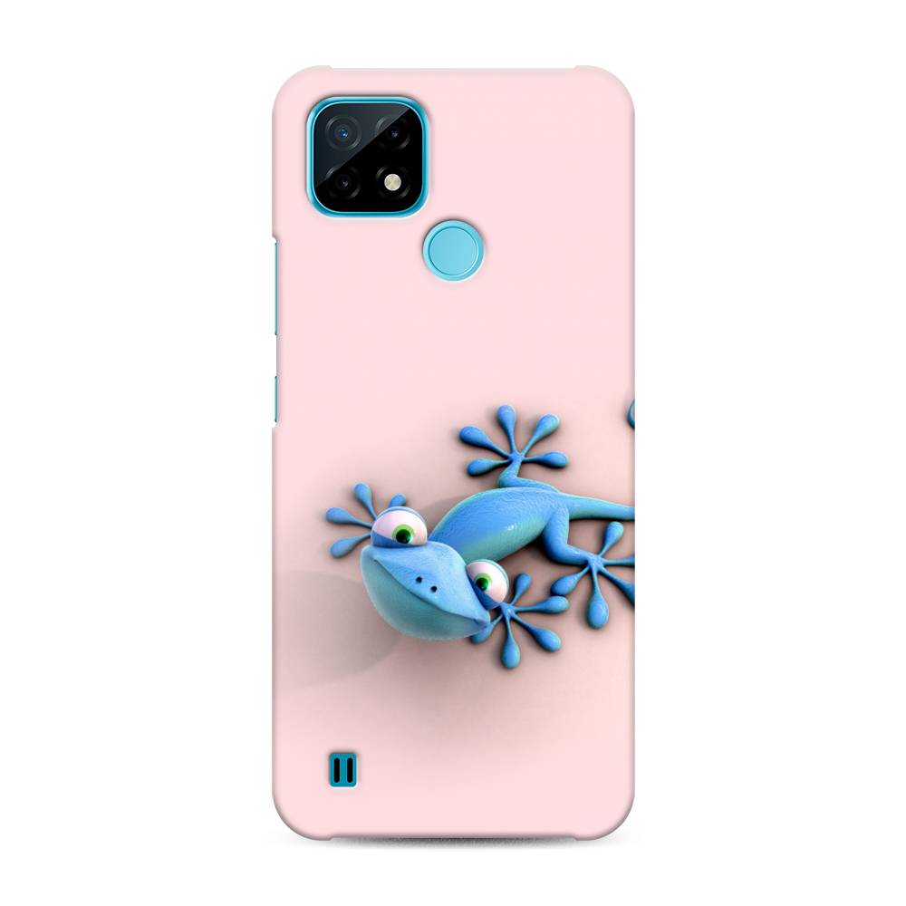 

Пластиковый чехол "Голубая ящерка" на Realme C21, 254920-1
