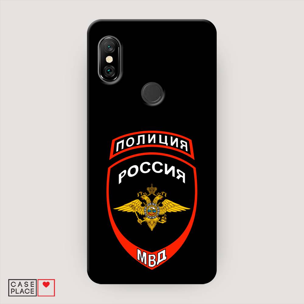 фото Пластиковый чехол "полиция шеврон" на xiaomi redmi note 6 pro awog