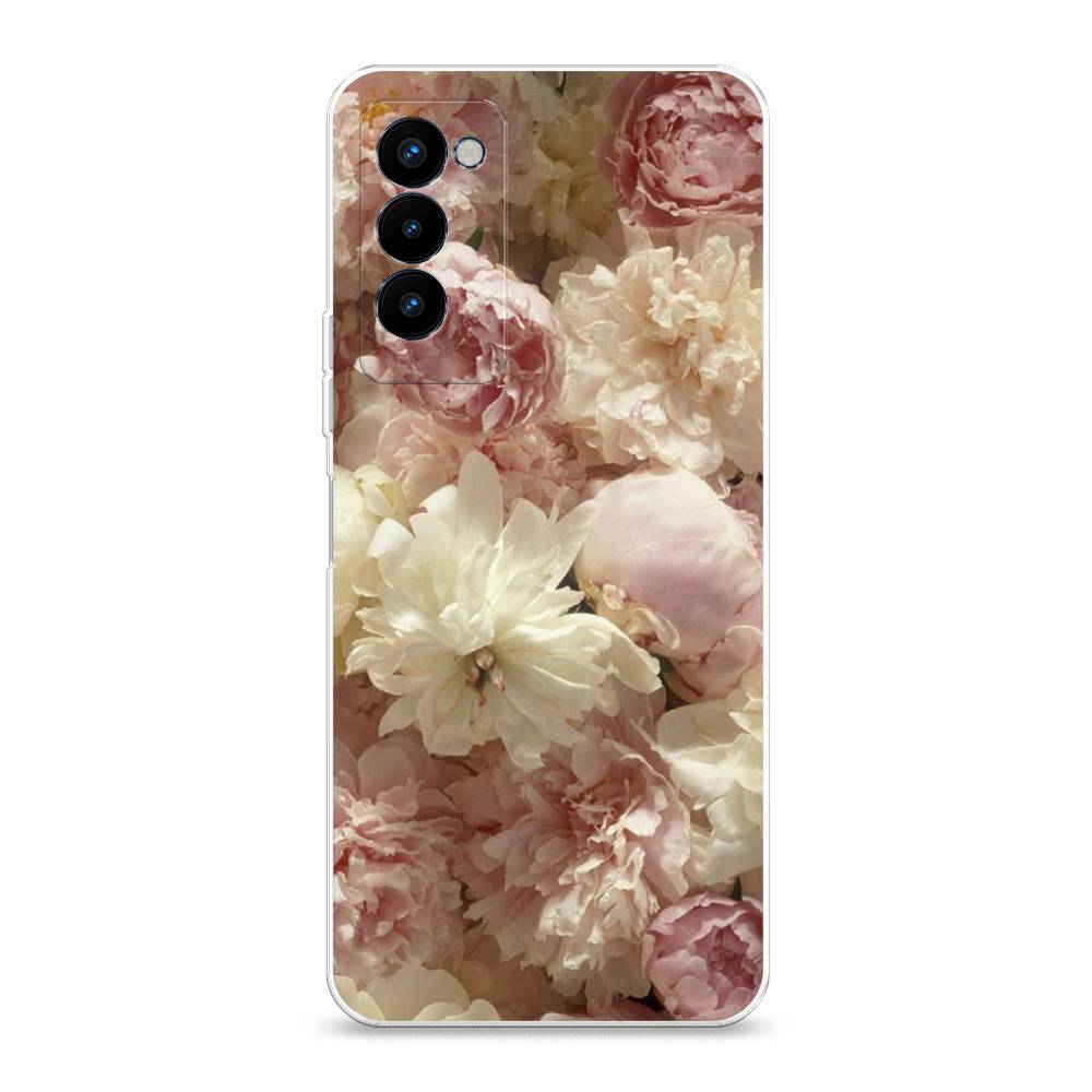 

Чехол Awog на Tecno Camon 18P "Пионы светлые", Разноцветный, 300750-8