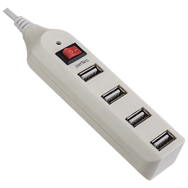 

Perfeo USB-HUB 4 Port, (PF-HYD-6001H) белый