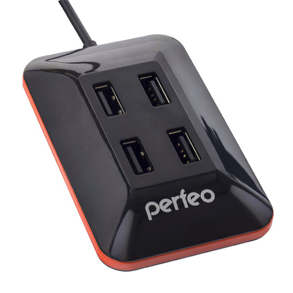 

Perfeo USB-HUB 4 Port, (PF-VI-H028 Black) чёрный