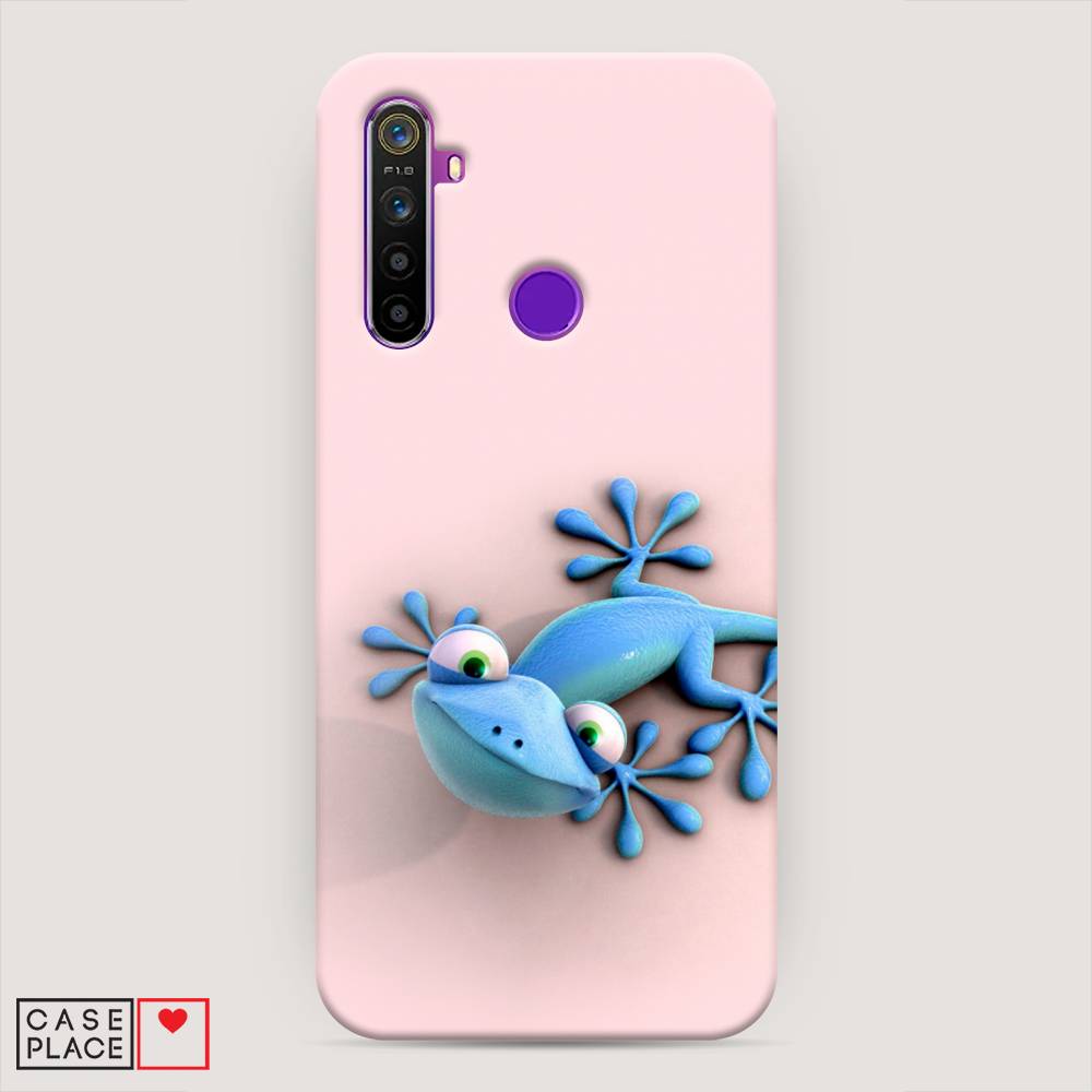 

Пластиковый чехол "Голубая ящерка" на Realme 5, 251520-1