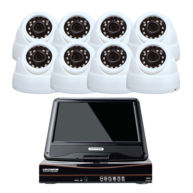 Комплект видеонаблюдения Ps-Link KIT-A9208HD AHD 2Мп с монитором 8 камер для помещения