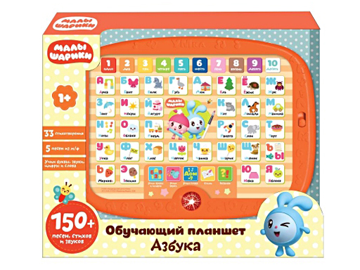 

317022 Обучающий планшет со светом МАЛЫШАРИКИ азбука. 150 песен, звуков.кор.бат. Умка