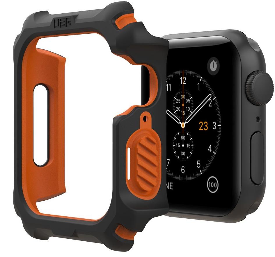 фото Чехол uag watch case (19148g114097) для apple watch series 5/4 44mm (black/orange)