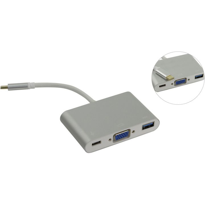 Адаптер GCR USB Type-C-VGA