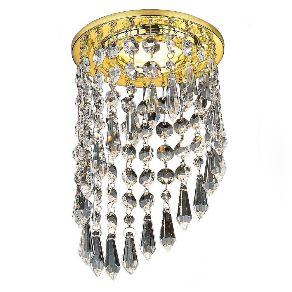 фото Встраиваемый светильник ambrella light crystal k2247 cl/g