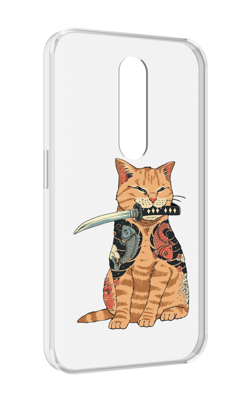 

Чехол MyPads кот-с-катаной для Motorola Moto X Force (XT1585 / XT1581), Прозрачный, Tocco
