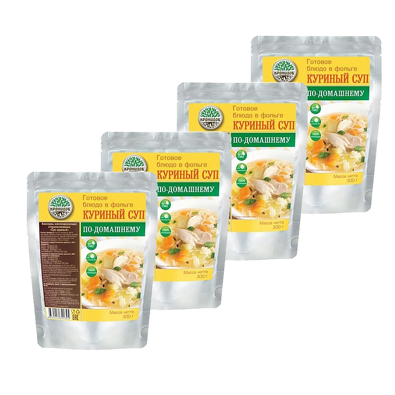 

Куриный суп Кронидов по-домашнему 300 г 4шт
