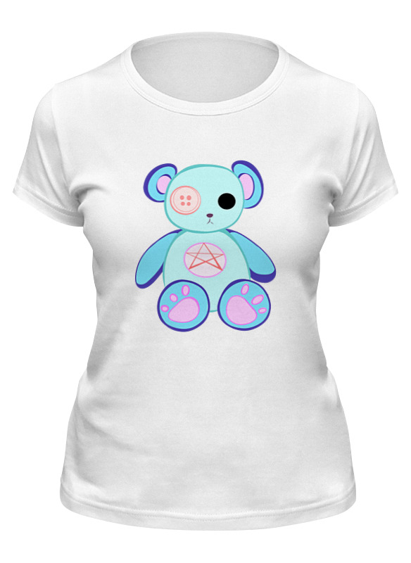 

Футболка женская Printio Мишка белая 2XL, Белый, Мишка