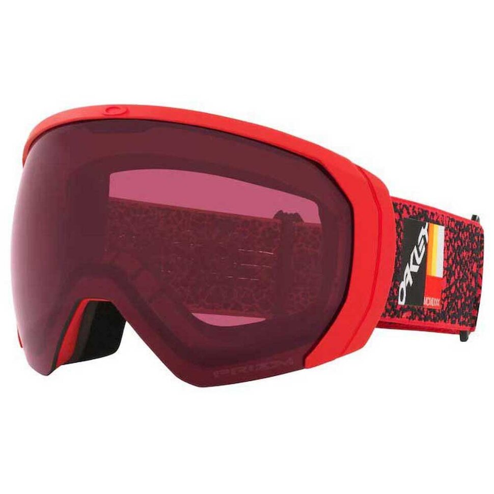 фото Маска горнолыжная oakley flight path l redline crackle/prizm snow dark grey 2022