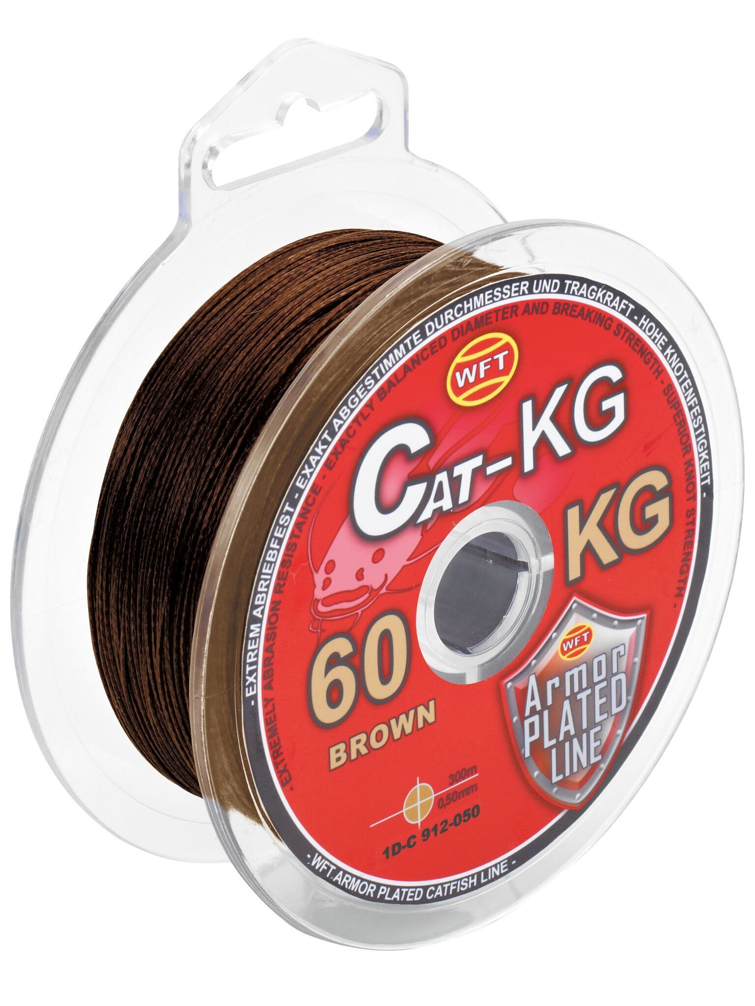 Рыболовная леска WFT KG Cat 300 м, 0.50 мм Brown