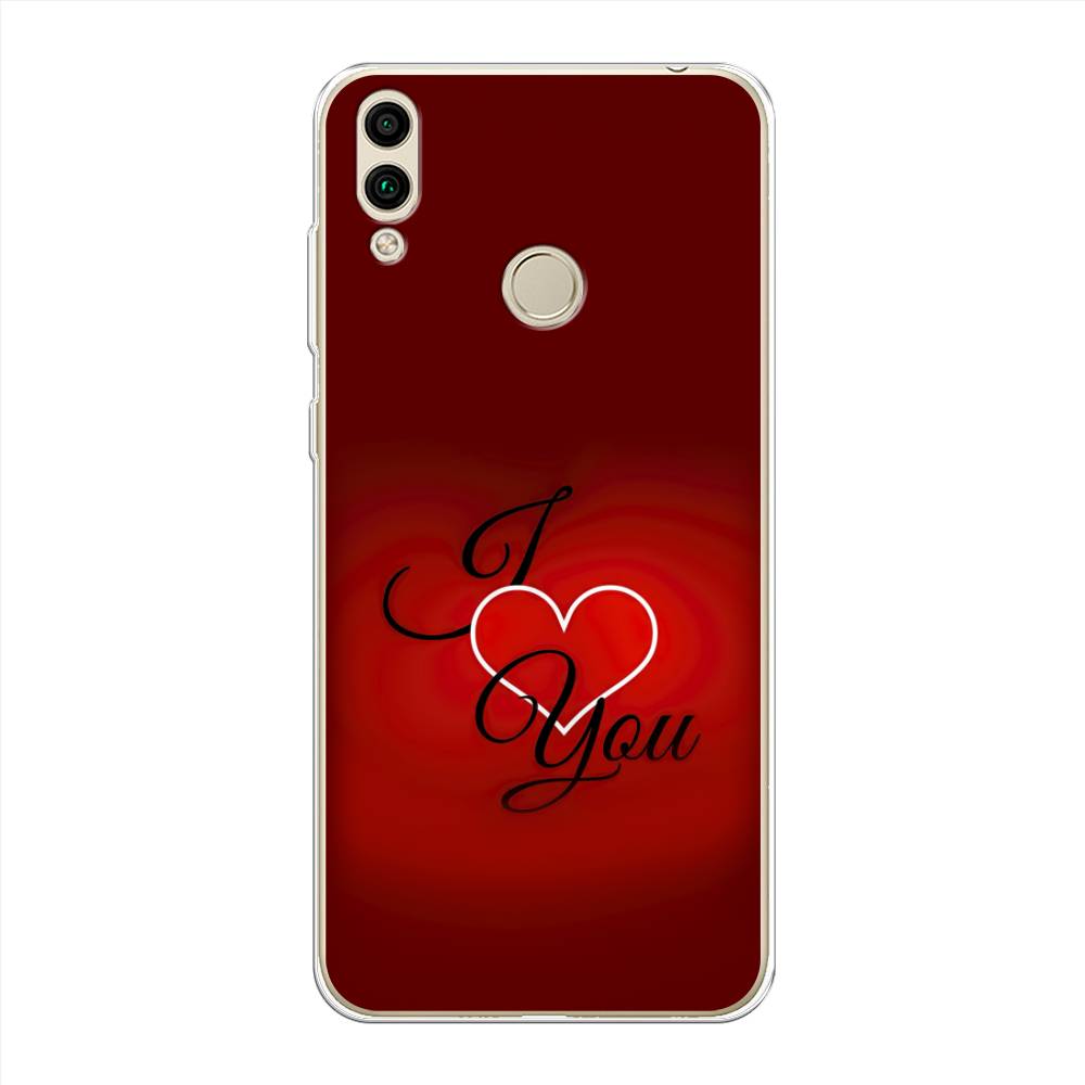 

Чехол Awog на Honor 8C "I love you 3", Красный;черный, 67150-6