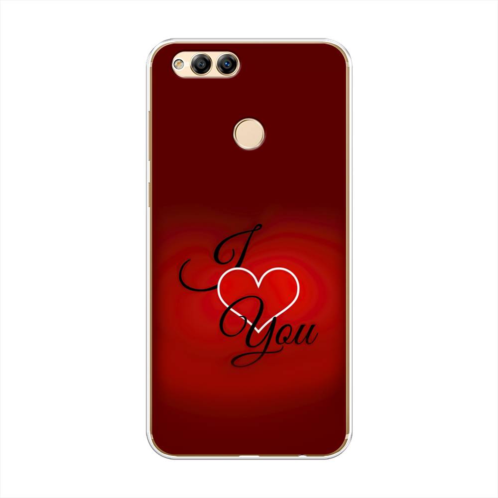 

Чехол Awog на Honor 7X "I love you 3", Красный;черный, 63750-6