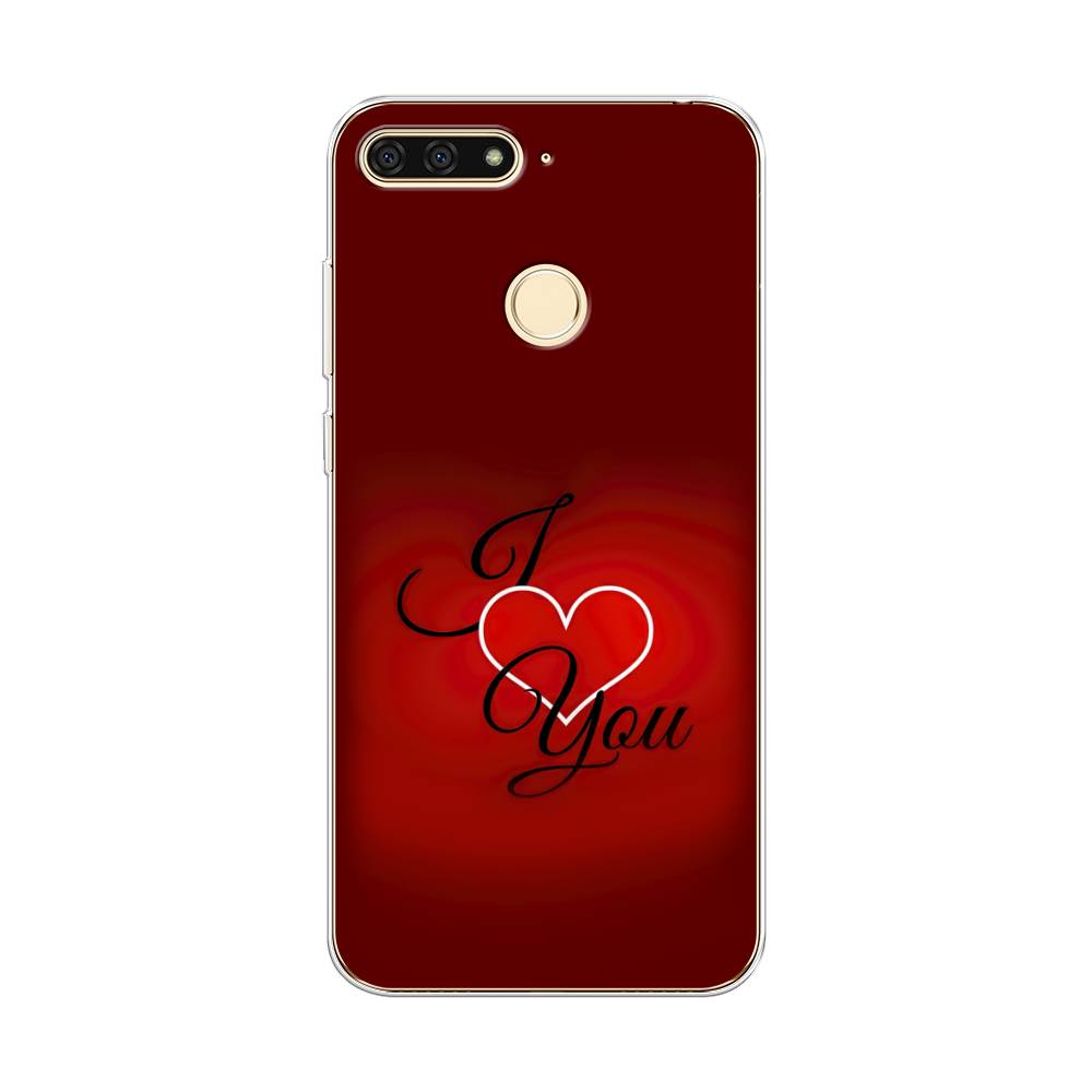 

Чехол Awog на Honor 7C "I love you 3", Красный;черный, 64550-6