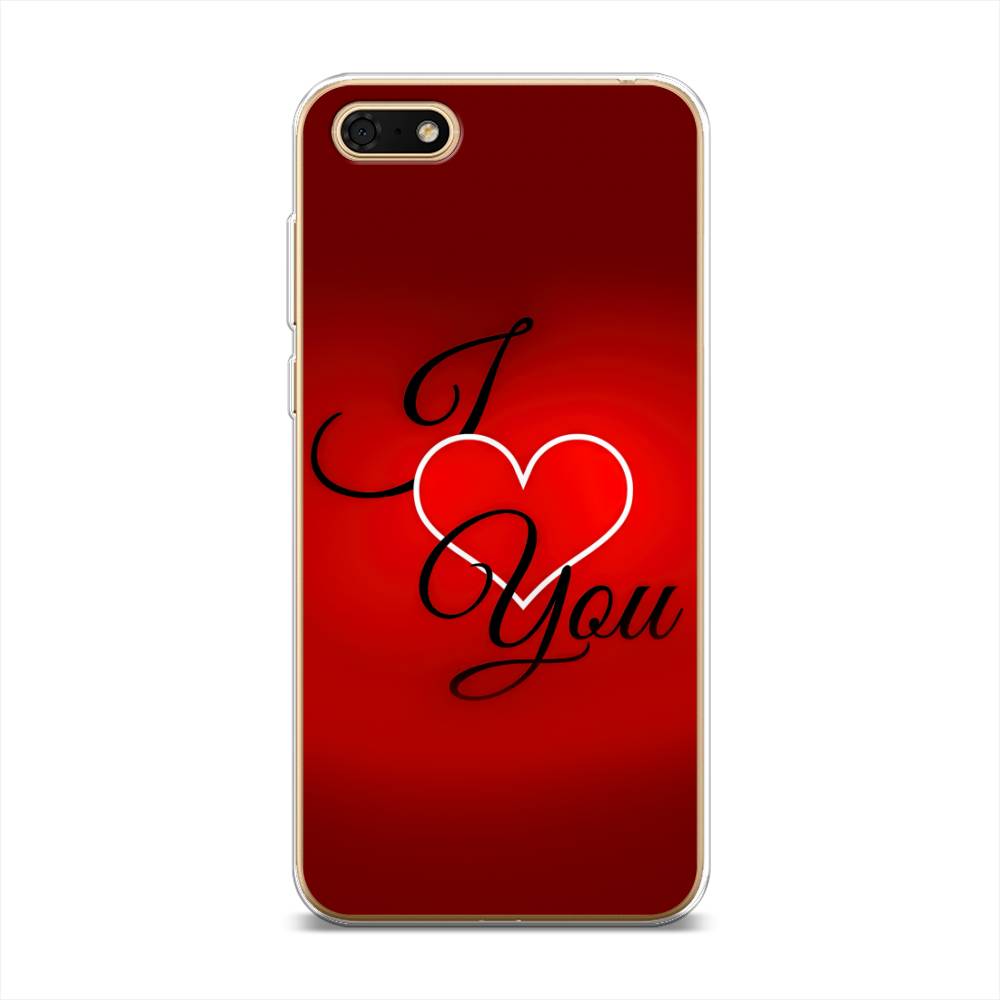

Чехол Awog на Honor 7A Prime "I love you 3", Красный;черный, 6105850-6