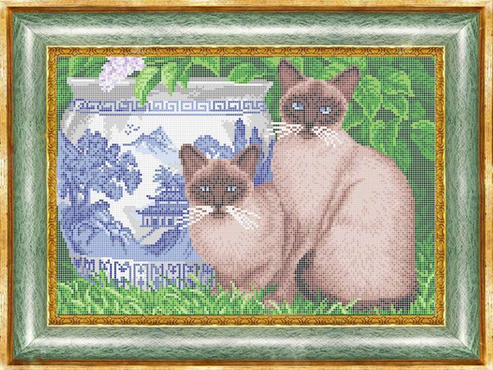 

Рисунок на ткани «Сиамские кошки»