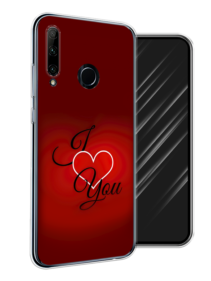 

Чехол Awog на Honor 20 Lite 2019 "I love you 3", Красный;черный, 68950-6