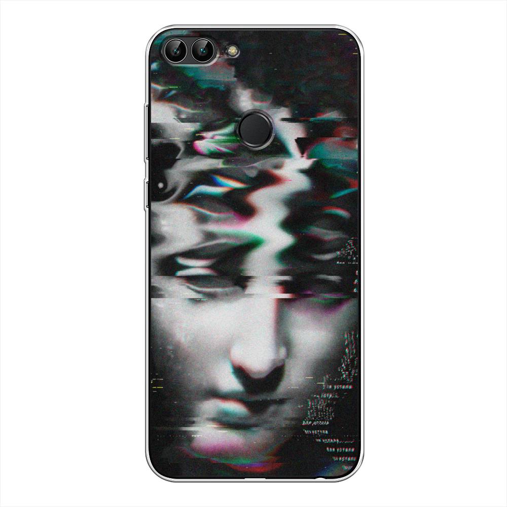 

Чехол Awog на Huawei Y9 2018 "Glitch Art", Серый, 64950-9