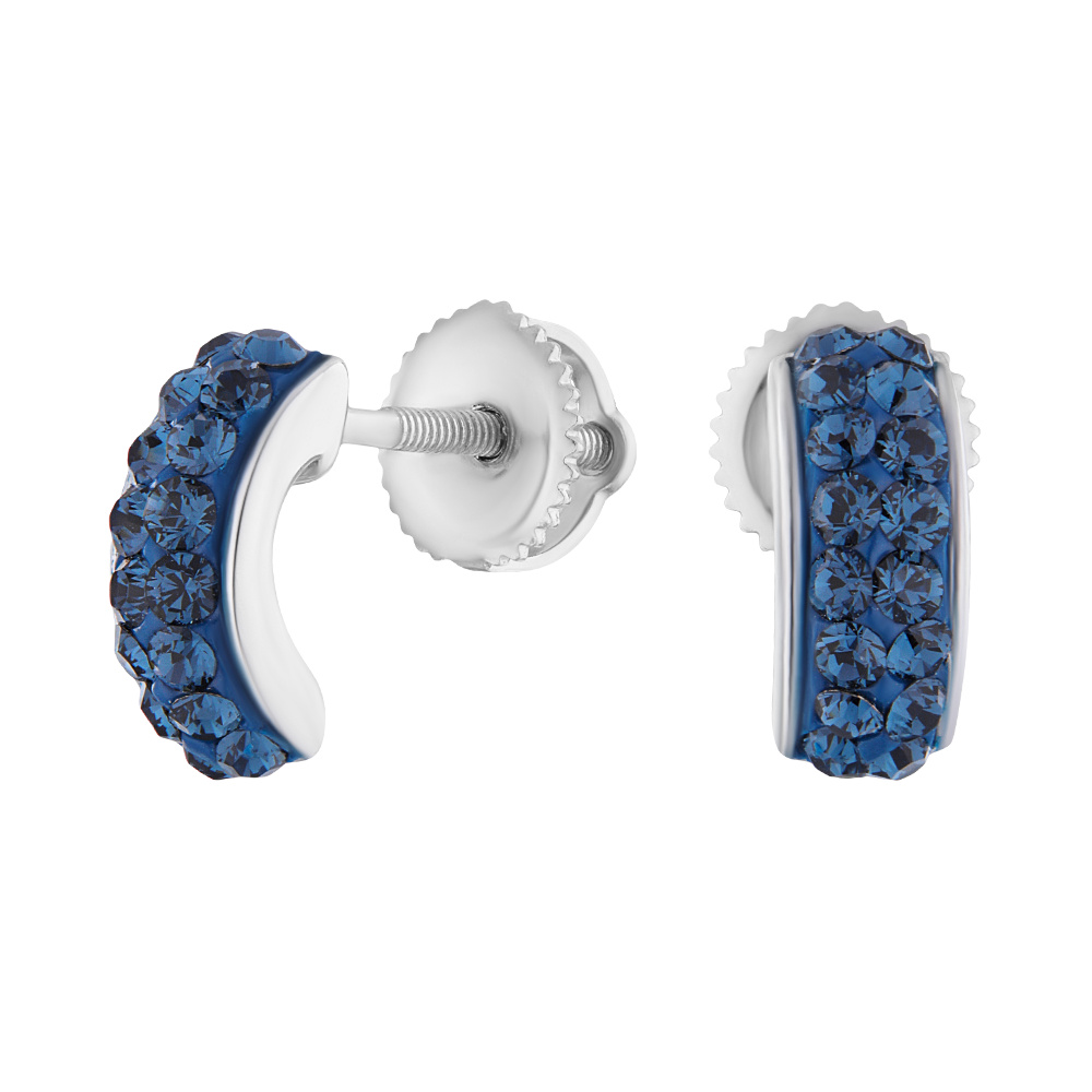 

Серьги-пусеты из серебра с swarovski ЮВЕЛИР КАРАТ 0822C0228, 0822C0228