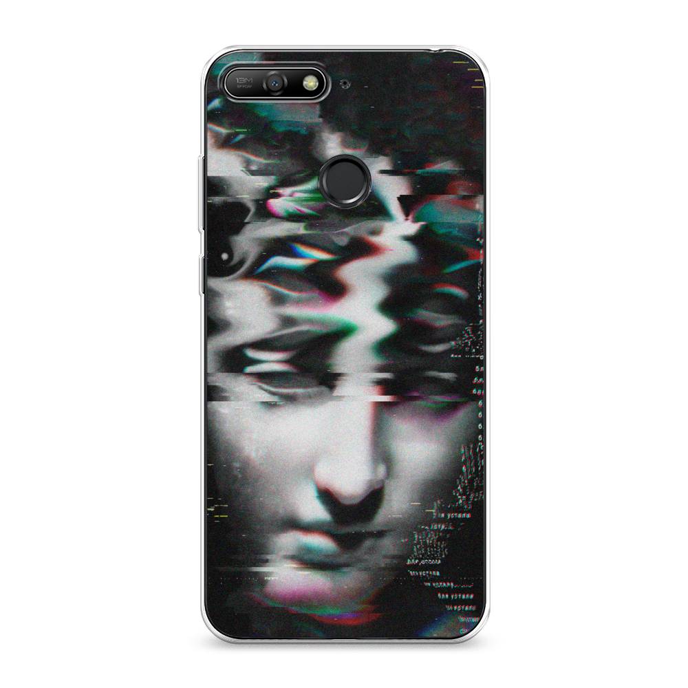 

Чехол Awog на Huawei Y6 Prime 2018 "Glitch Art", Серый, 65750-9