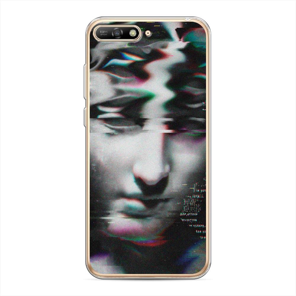 

Чехол Awog на Huawei Y6 2018 "Glitch Art", Серый, 67850-9
