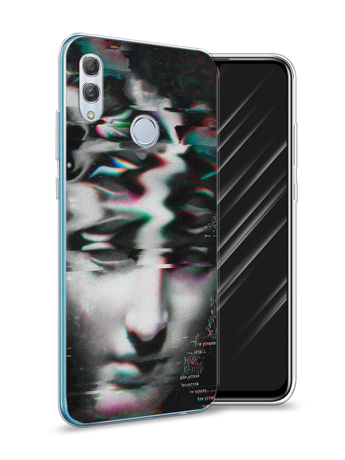 

Чехол Awog на Huawei P Smart 2019 "Glitch Art", Серый, 67250-9