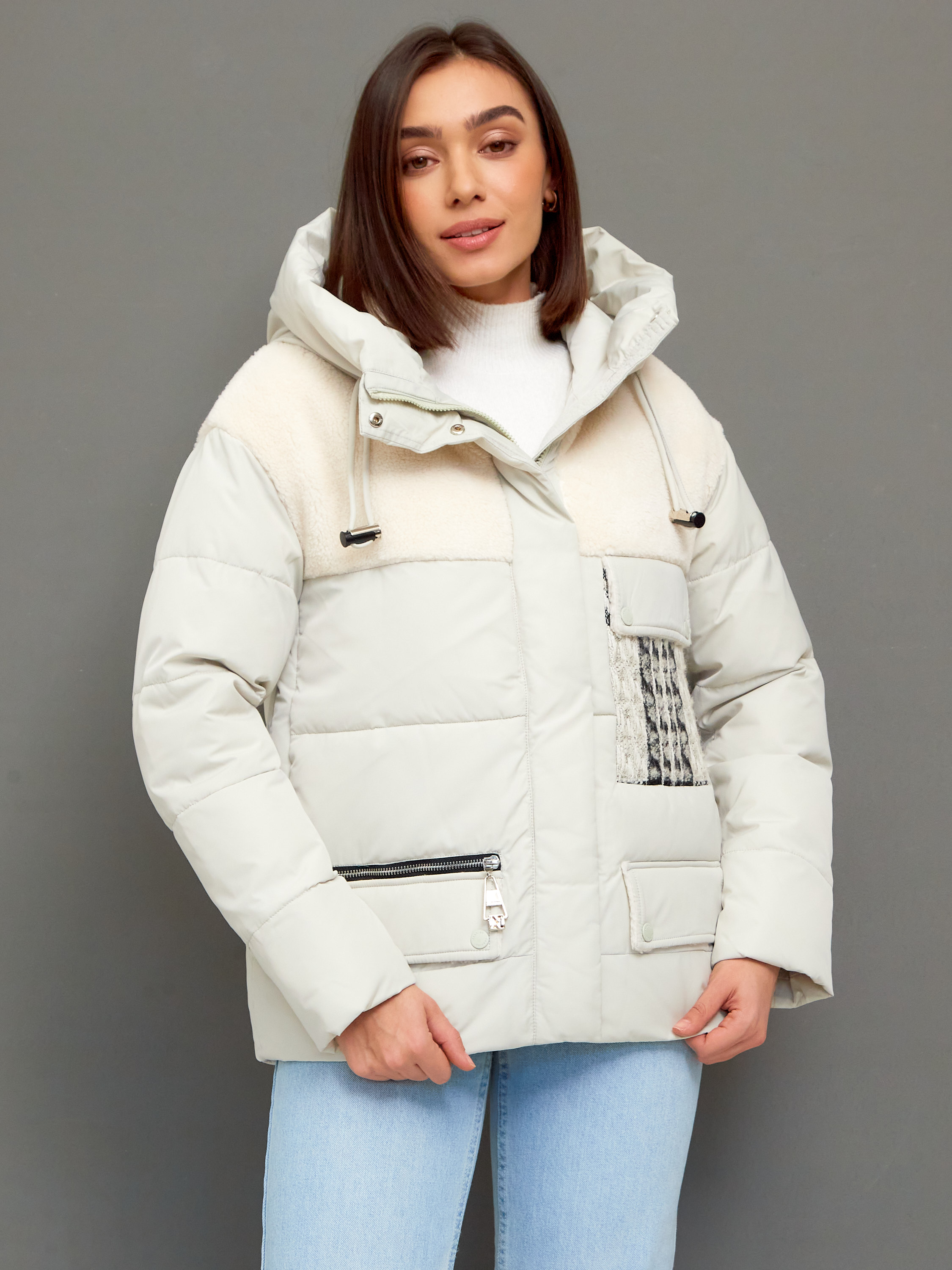 

Пуховик женский Fine Baby Cat R897PES бежевый S, R897PES