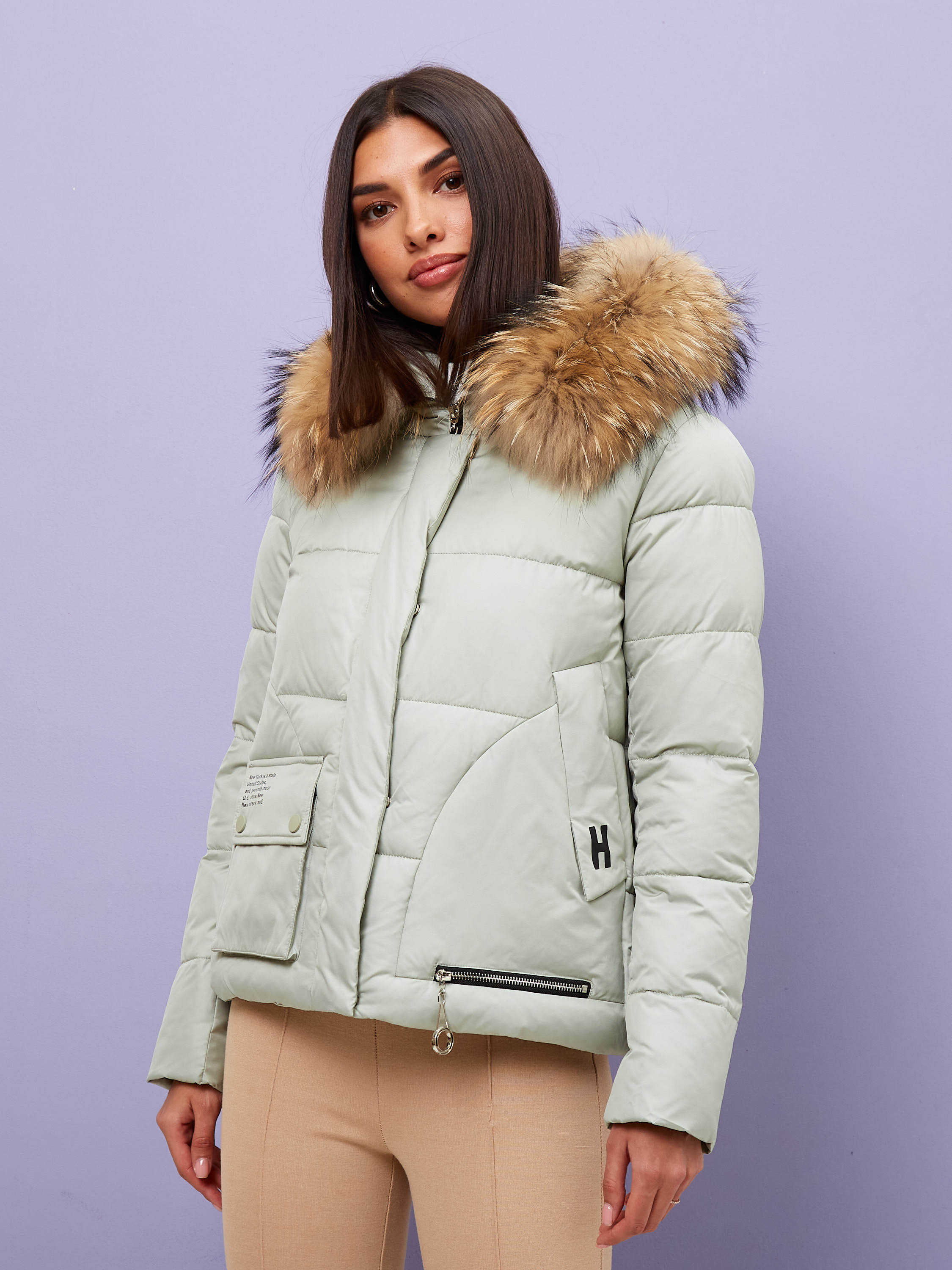 

Пуховик женский Fine Baby Cat R896PES зеленый S, R896PES