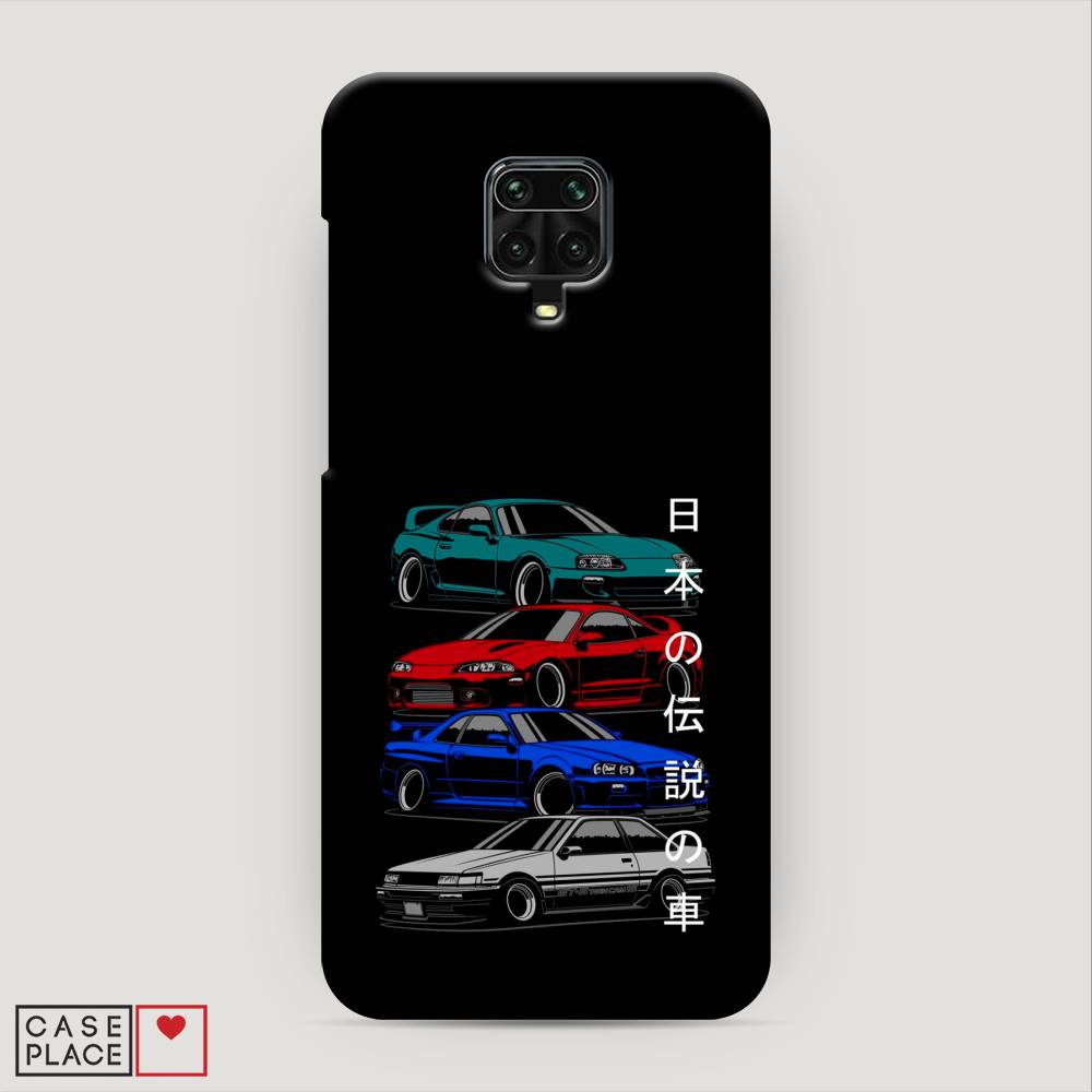 фото Пластиковый чехол "jdm legend cars" на xiaomi redmi note 9 pro awog