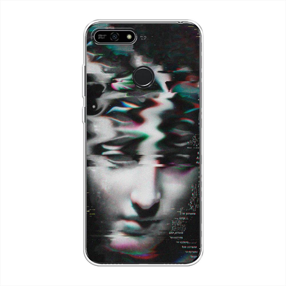 

Чехол Awog на Honor 7A Pro "Glitch Art", Серый, 65450-9