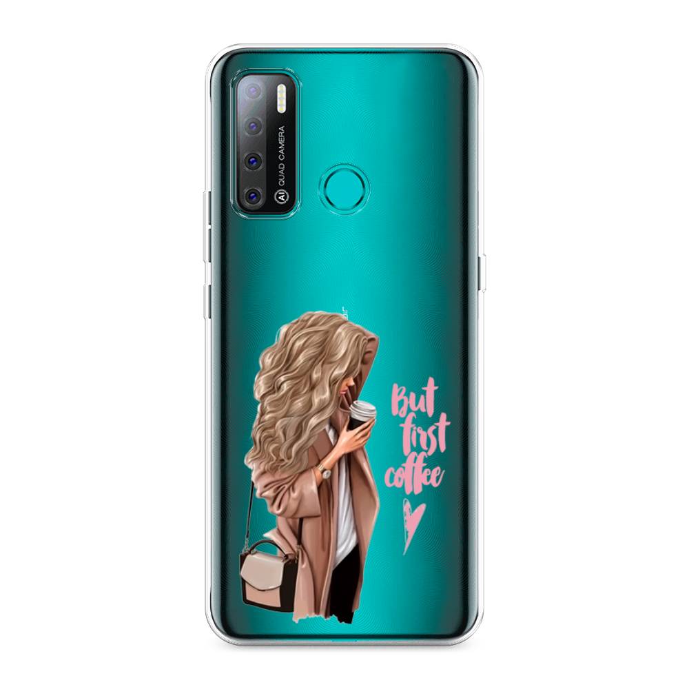 

Чехол Awog "Девушка с кофе" для Tecno Pouvoir 4
