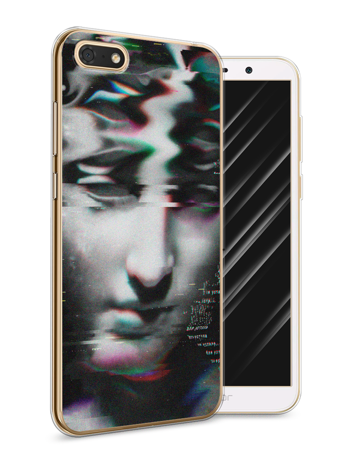 

Чехол Awog на Honor 7A "Glitch Art", Серый, 65250-9