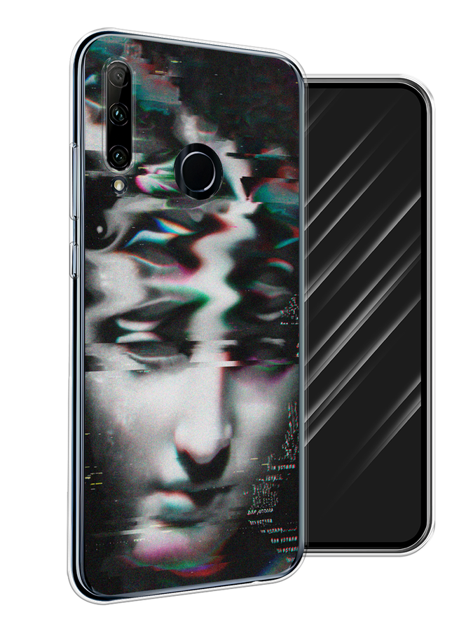 

Чехол Awog на Honor 20 Lite 2019 "Glitch Art", Серый, 68950-9