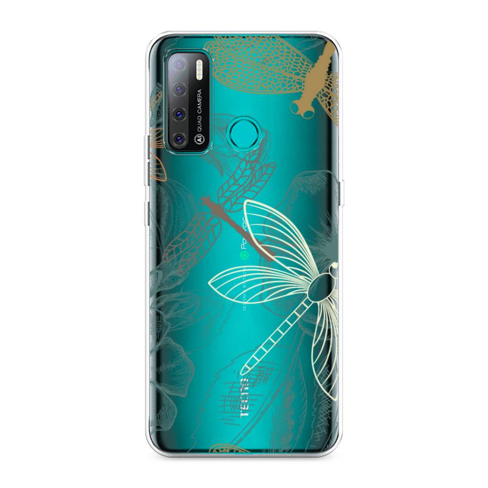 

Чехол Awog на Tecno Pouvoir 4 "Тени стрекоз", Разноцветный, 300350-8