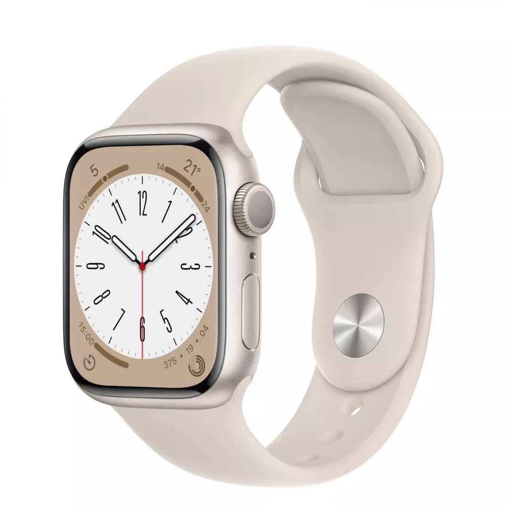 

Часы Apple Watch Series 8 GPS 45mm Aluminum Case with Sport Band (Сияющая звезда) MNP23