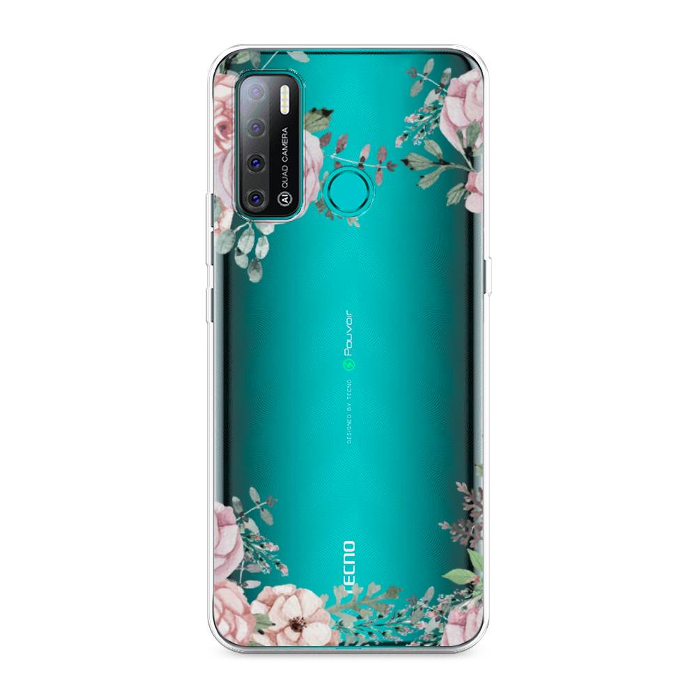 

Чехол Awog на Tecno Pouvoir 4 "Нежные розы акварель", Разноцветный, 300350-8