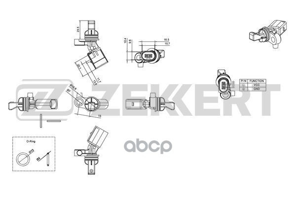 

Датчик Abs Задн. Лев. Vw Amarok 10- Zekkert Se6030 ZEKKERT SE6030