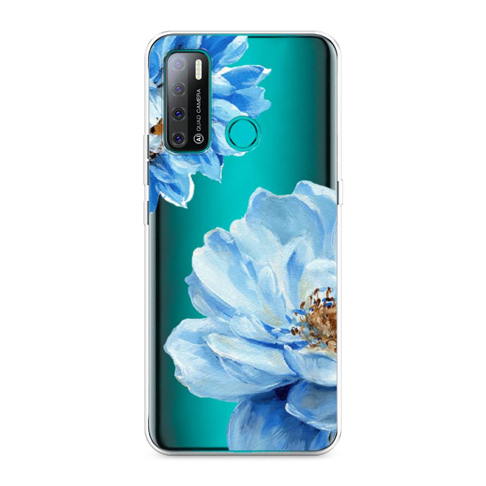 

Чехол Awog на Tecno Pouvoir 4 "Голубые клематисы", Разноцветный, 300350-8