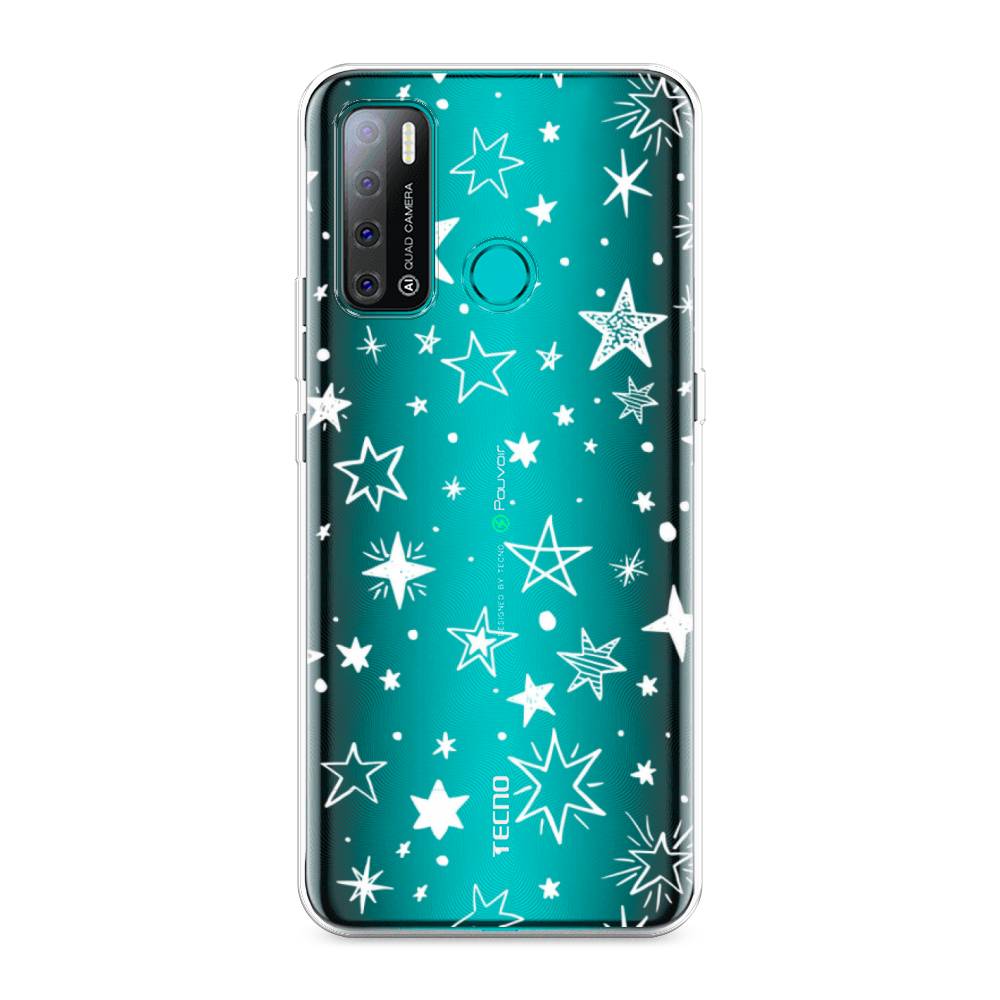 

Чехол Awog на Tecno Pouvoir 4 "Звездочки графика белая", Разноцветный, 300350-7