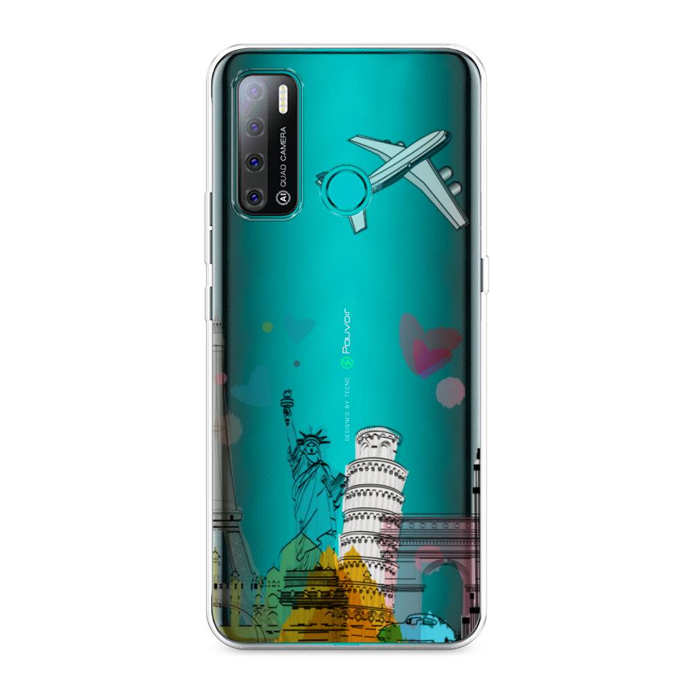 

Чехол Awog на Tecno Pouvoir 4 "Самолет путешествий", Разноцветный, 300350-10