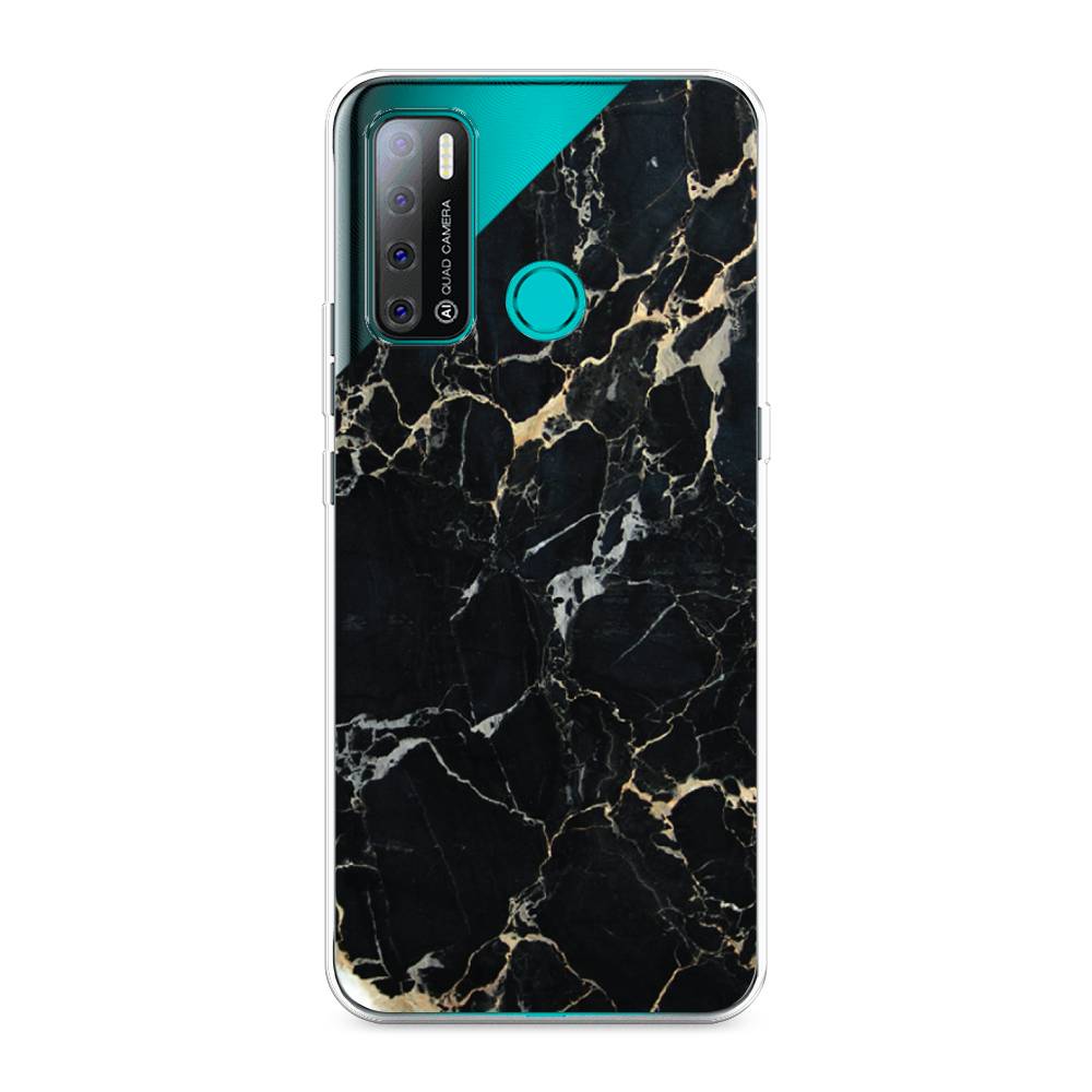 

Чехол Awog на Tecno Pouvoir 4 "Черный мрамор уголок", Разноцветный, 300350-3