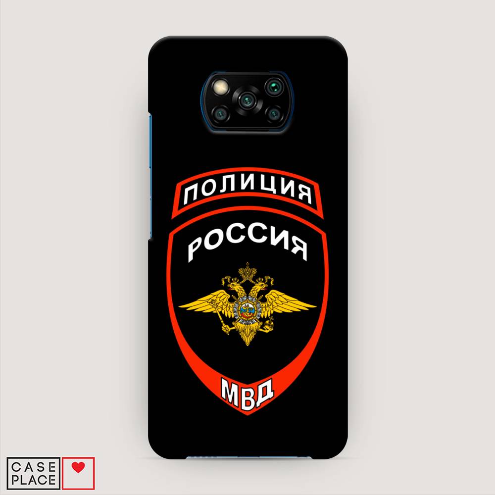 фото Пластиковый чехол "полиция шеврон" на xiaomi poco x3 nfc awog