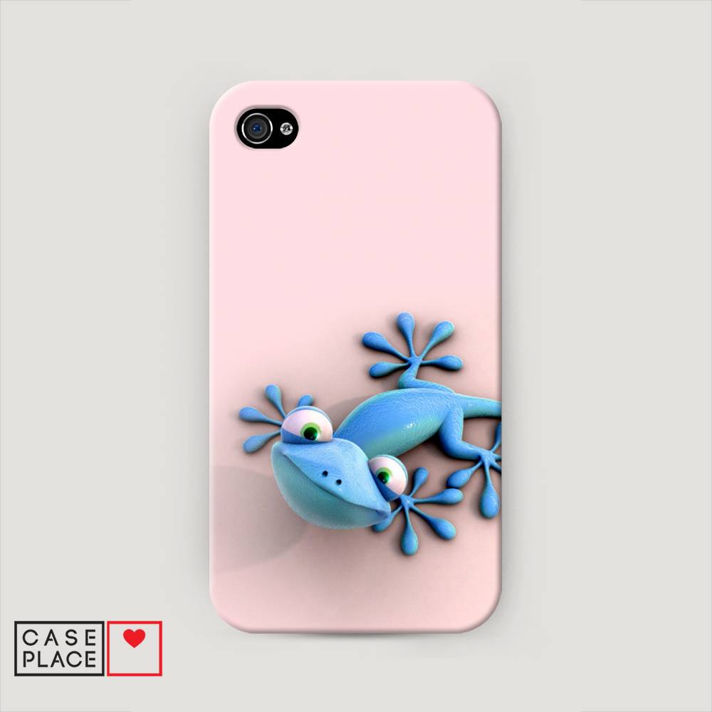 

Пластиковый чехол "Голубая ящерка" на Apple iPhone 4, 10120-1