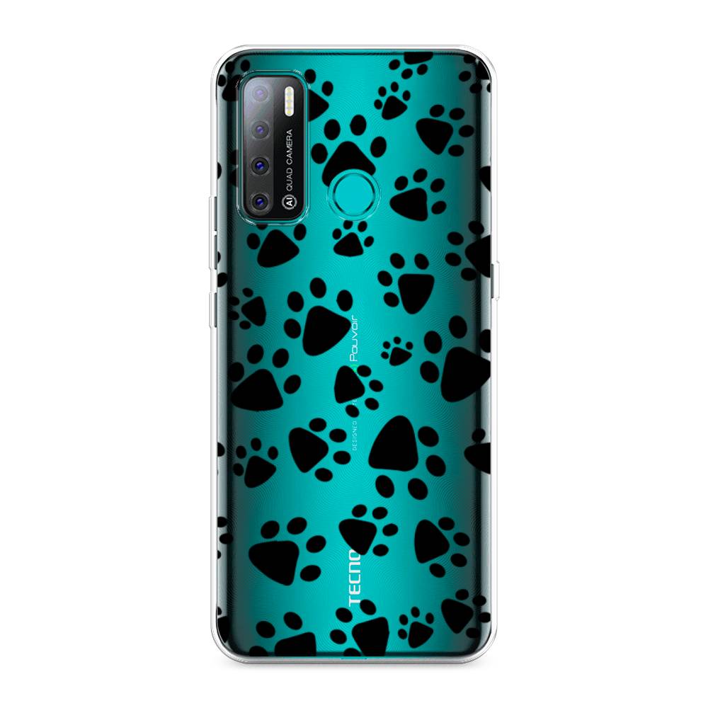 

Чехол Awog на Tecno Pouvoir 4 "Лапки черные", Разноцветный, 300350-2
