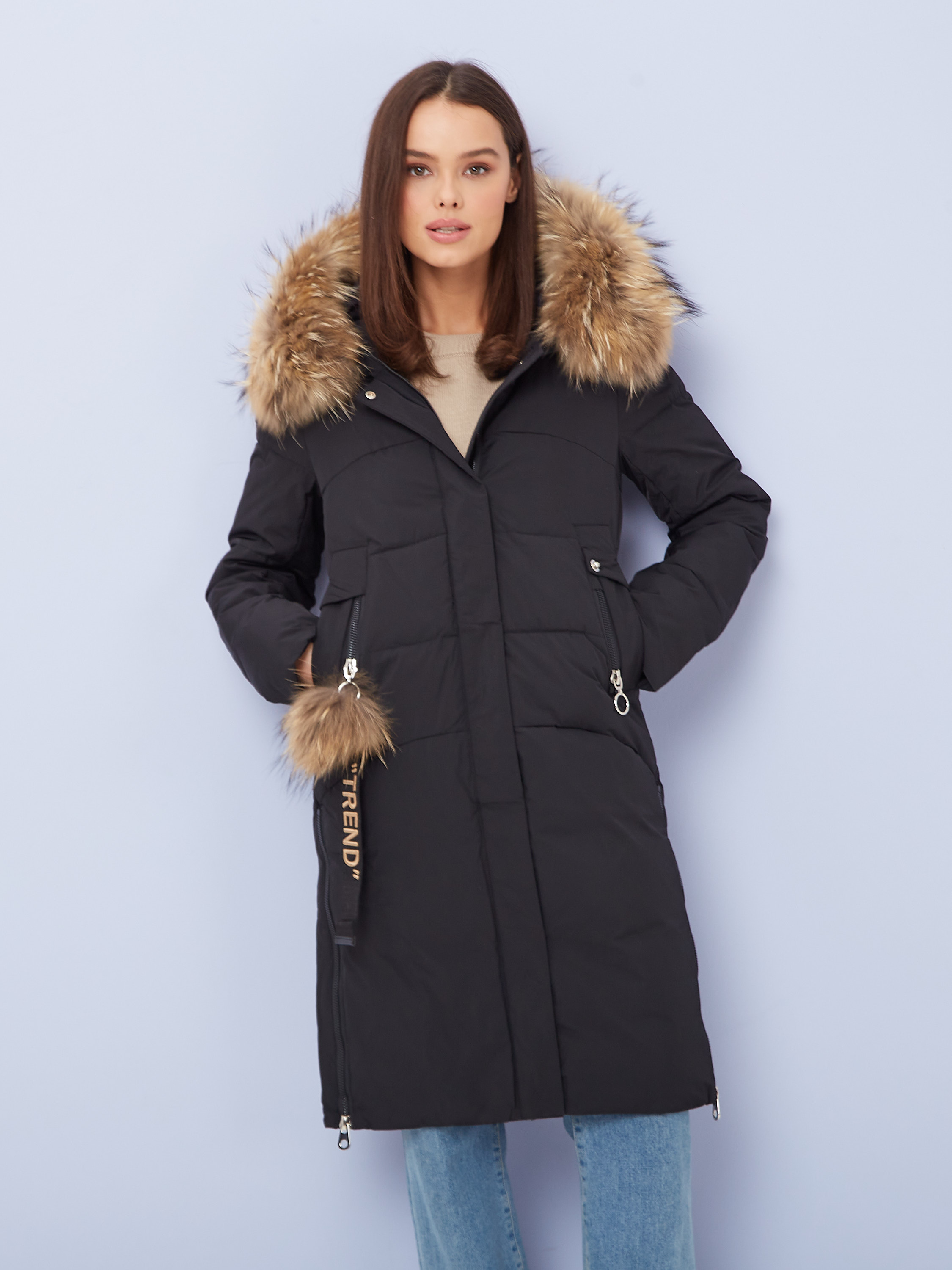 

Пальто женское Fine Baby Cat R788PES черное L, R788PES